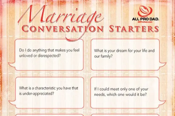 marriage conversation starters